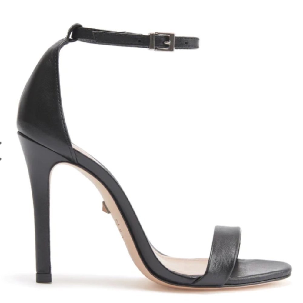 Size 7 Schutz Cadey Lee Leather Sandal 4" Heels